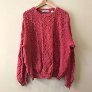 VINTAGE - John Ashford 100% Cotton Peach Sweater